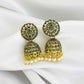 Pearl Golden Oxidized Jhumkas