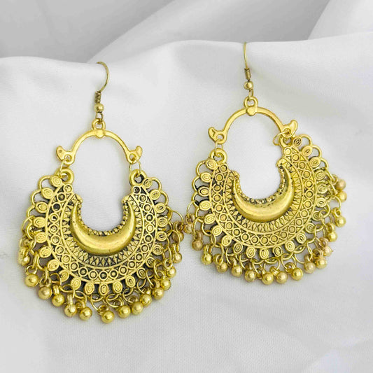 Golden Chandbali Earrings