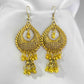 Golden Chandbali Jhumkis