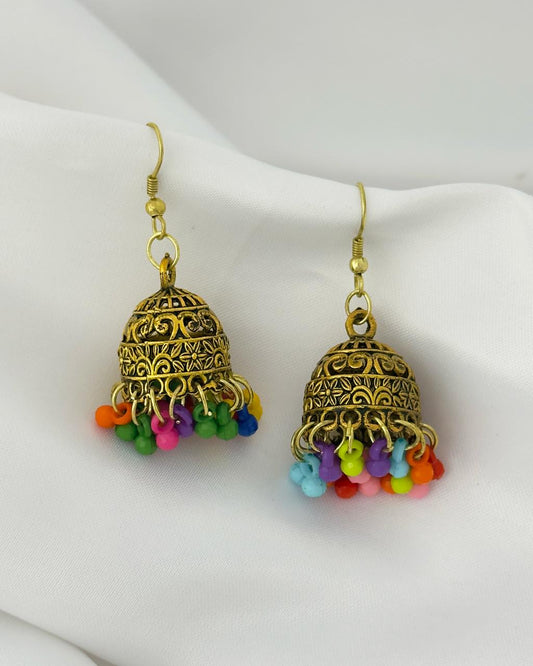 Golden Multi Beads Oxidized Tops