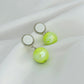 Parrot Green Pearl Earrings