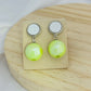 Parrot Green Pearl Earrings