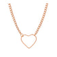 Single Heart Layered Chain Necklace