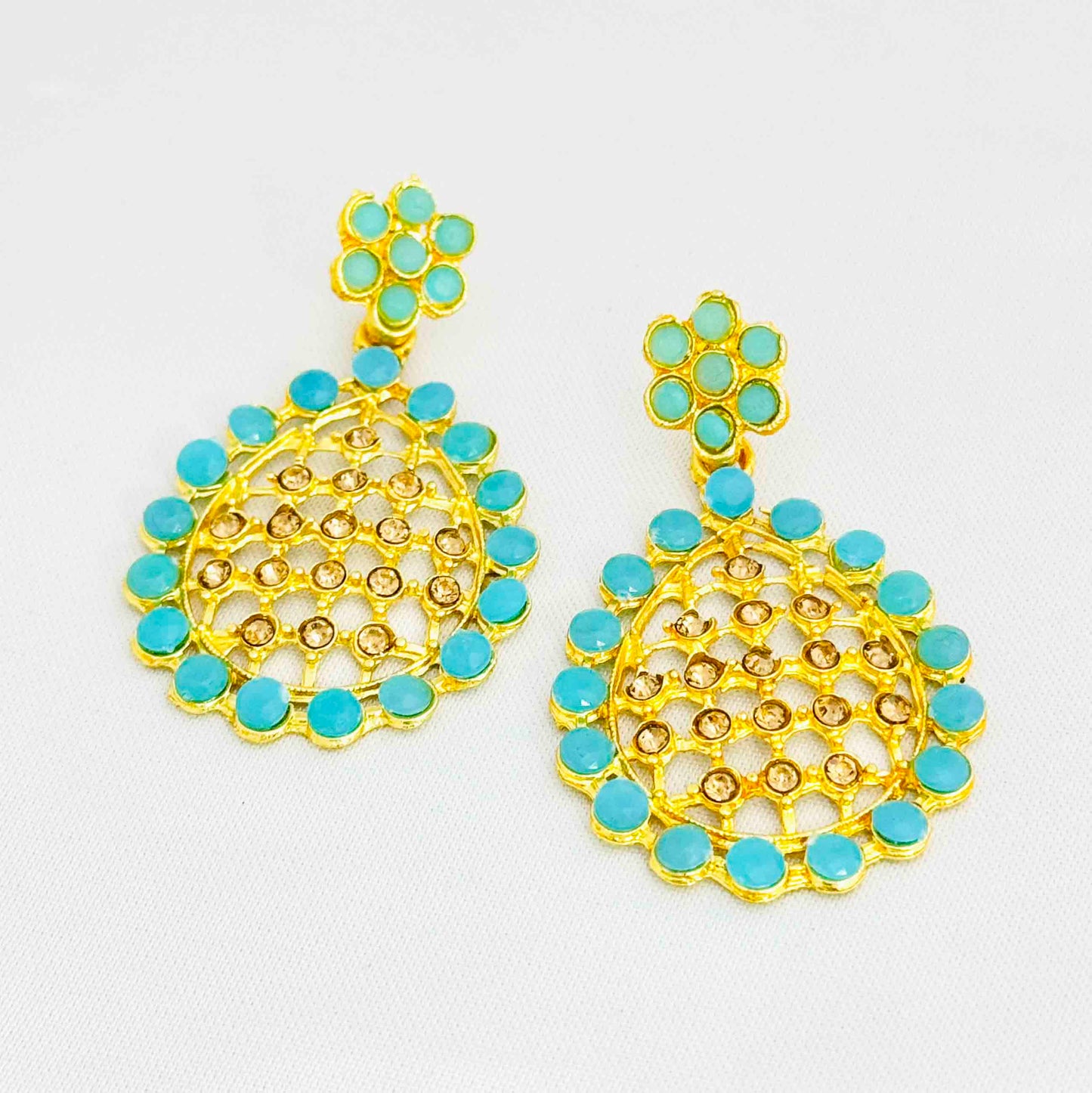 Turquoise Elegance Kundan Set