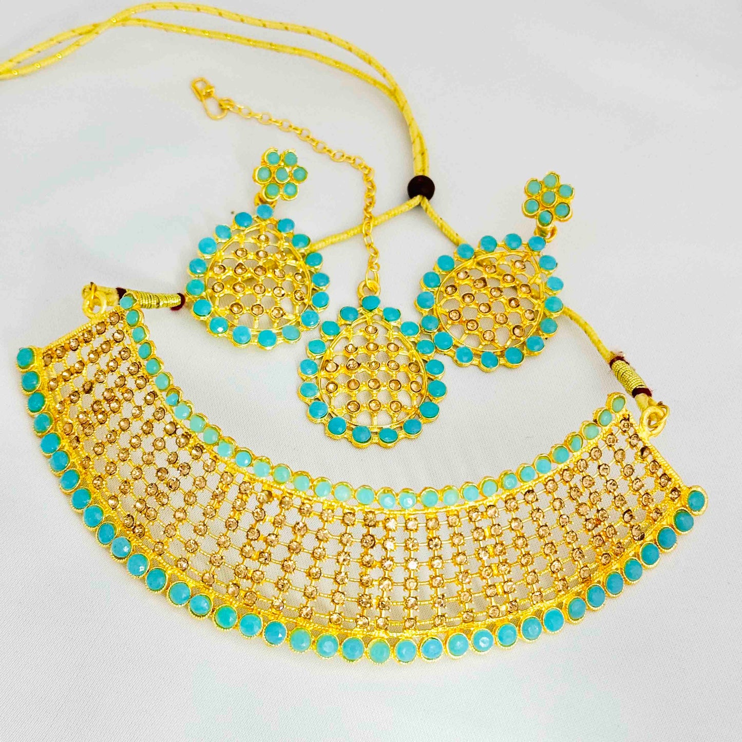 Turquoise Elegance Kundan Set