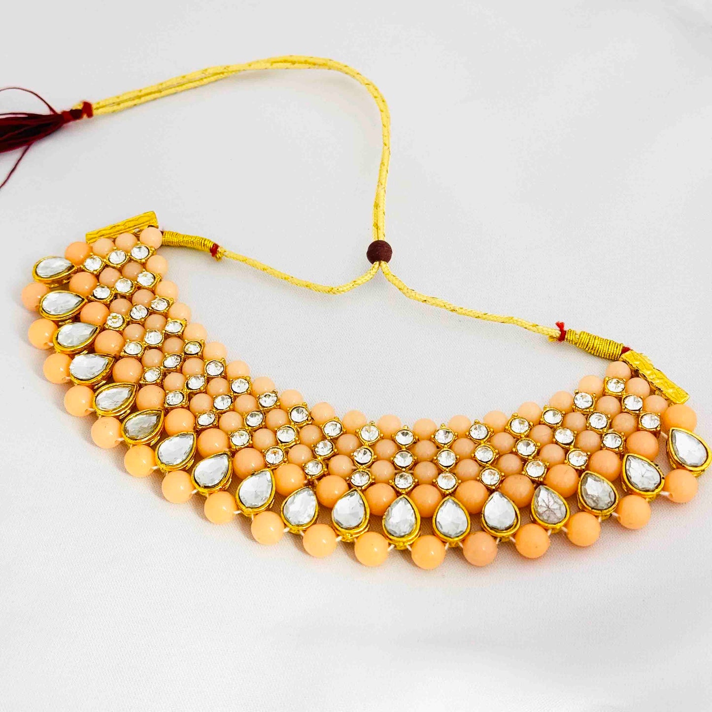 Peach Blossom Kundan Set