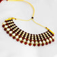 Maroon Pearl Kundan Set