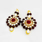 Maroon Pearl Kundan Set