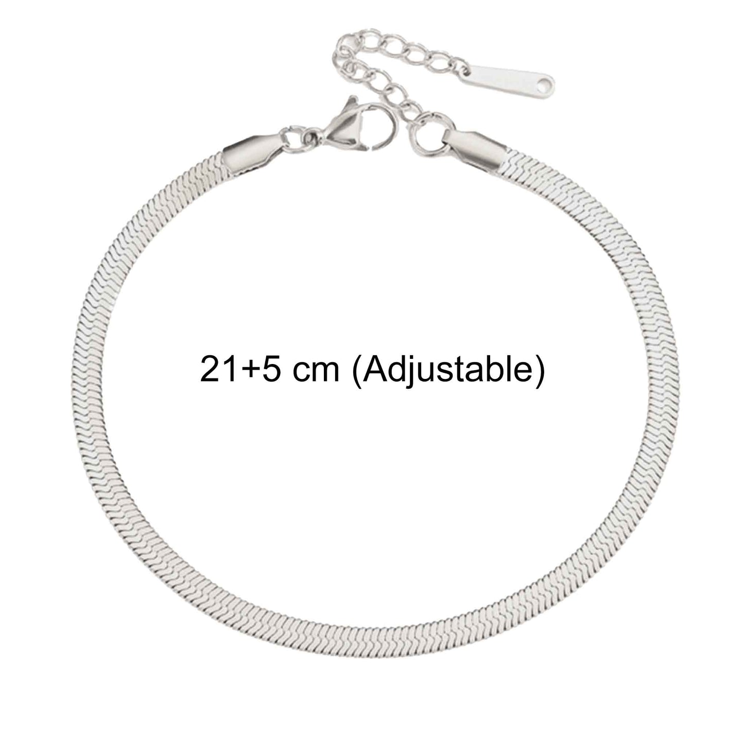 Silver Snake Chain Anklet