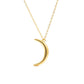 Moon Charm Single Layered Chain Necklace