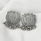 Lotus Oxidized Earrings