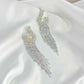 Multi Long Drop Diamond Earrings