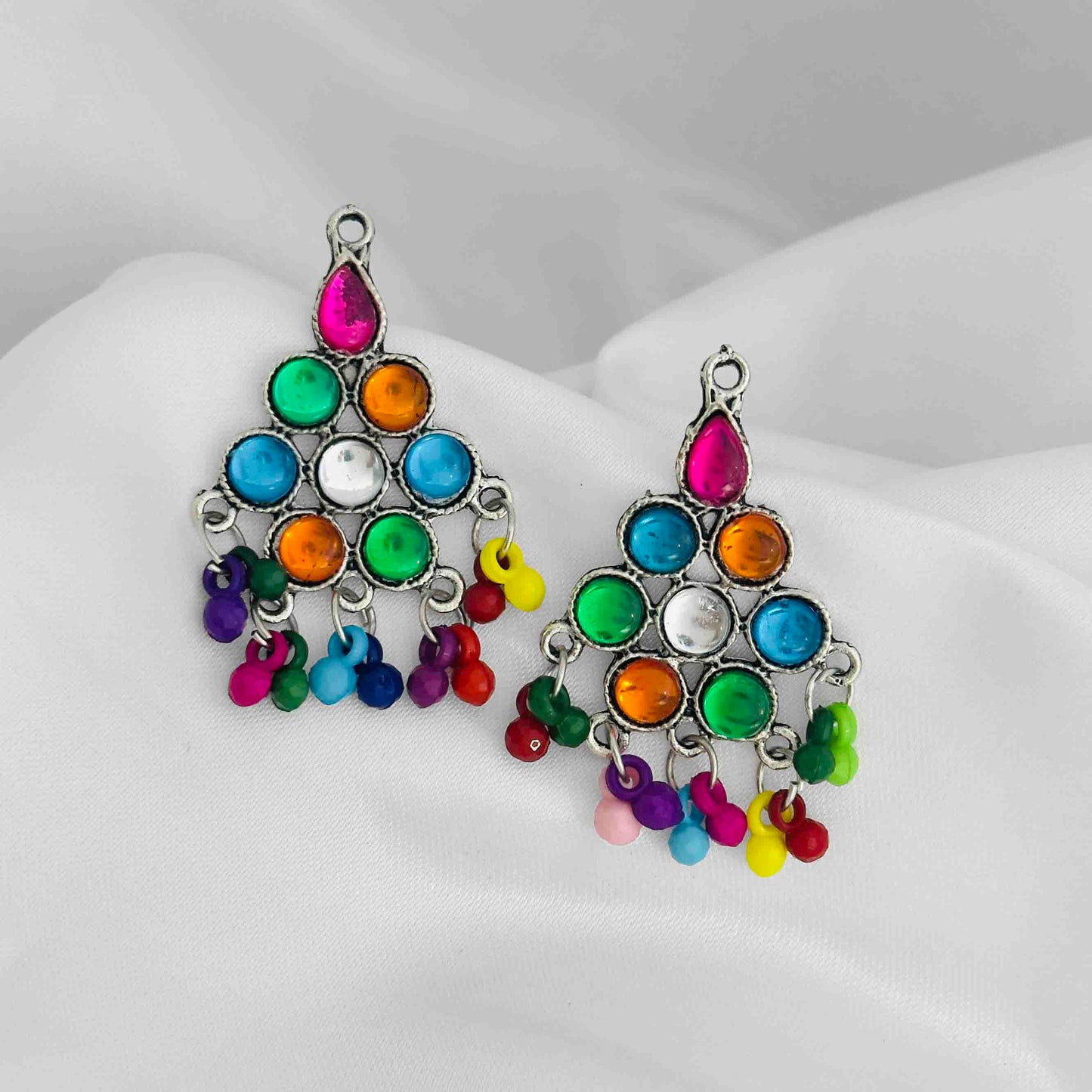 Multi Stone Jhumkis