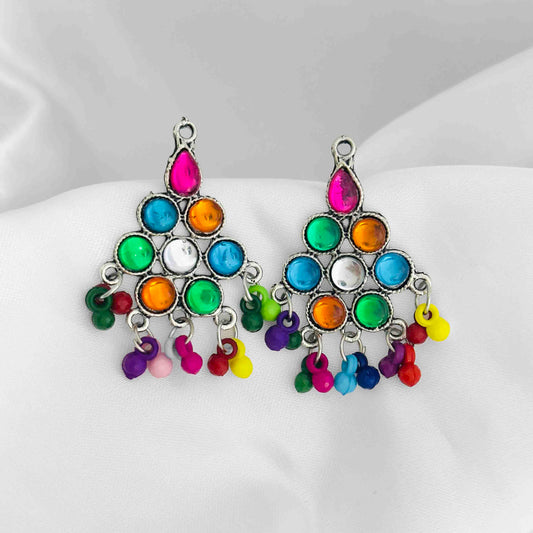 Multi Stone Jhumkis