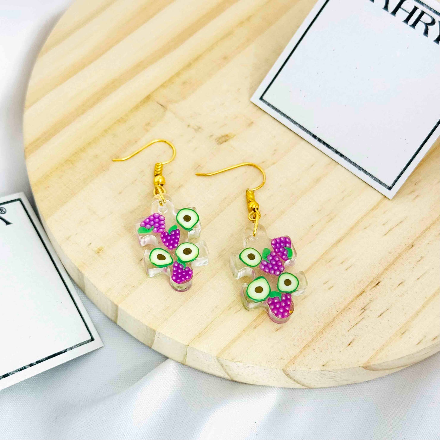 Puzzle Up Resin Earrings