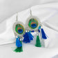 Peacock Feather Jhumkas