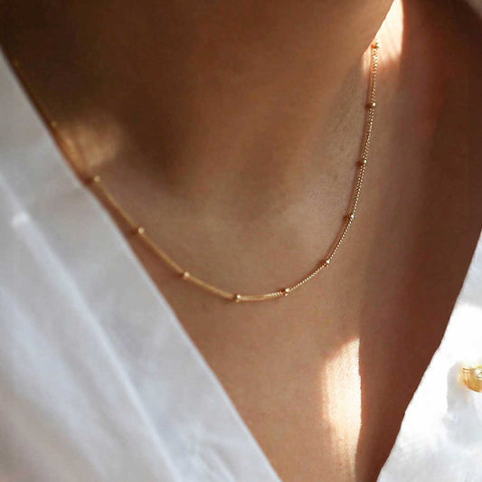 Simple Rose Gold Ball Chain