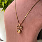 Bow Heart Snake Chain Necklace