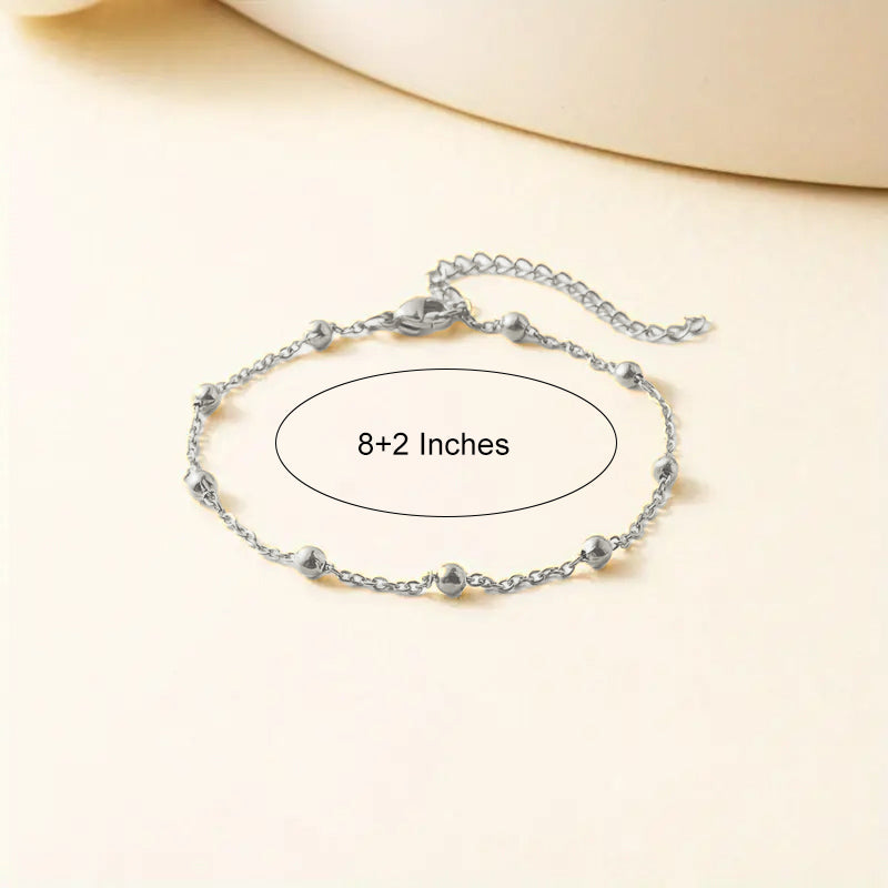 Silver Single Chain Anklet