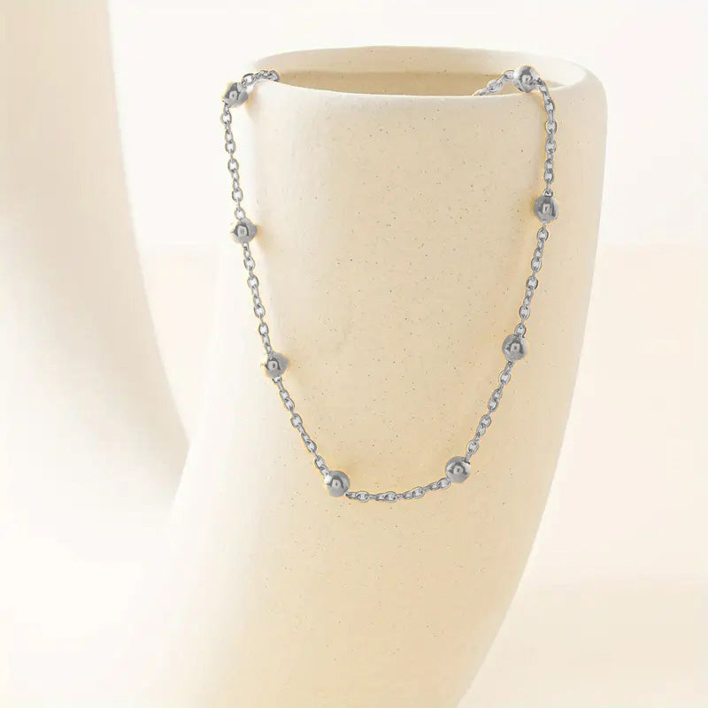 Silver Single Chain Anklet