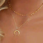 Moon Double Layered  Necklace