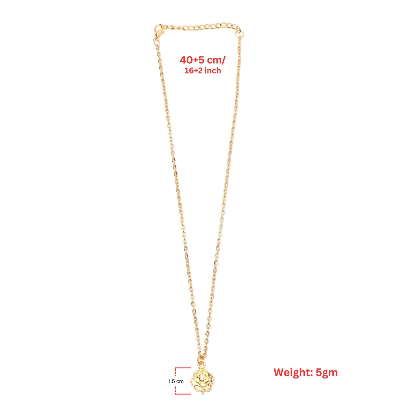 Rose Love Layered Chain Necklace Pendant