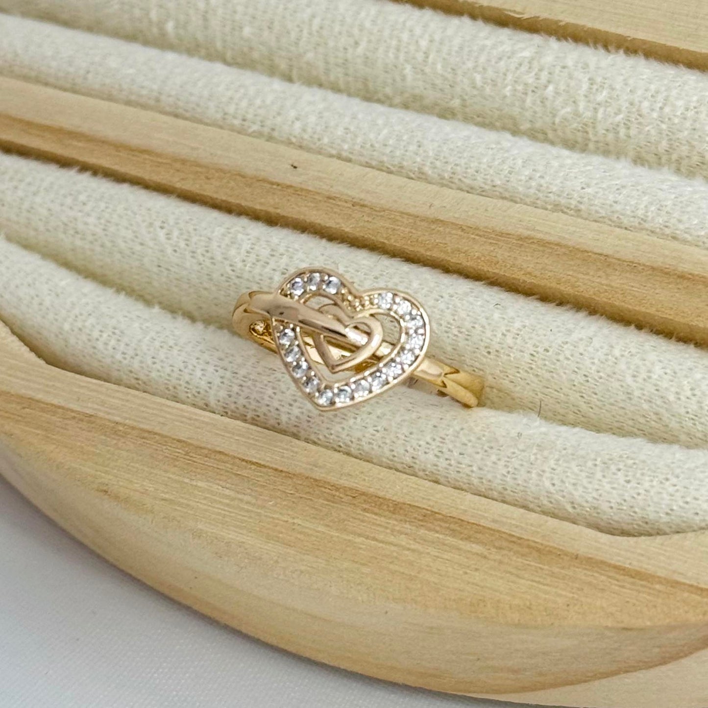 Two Hearts Entwined Ring