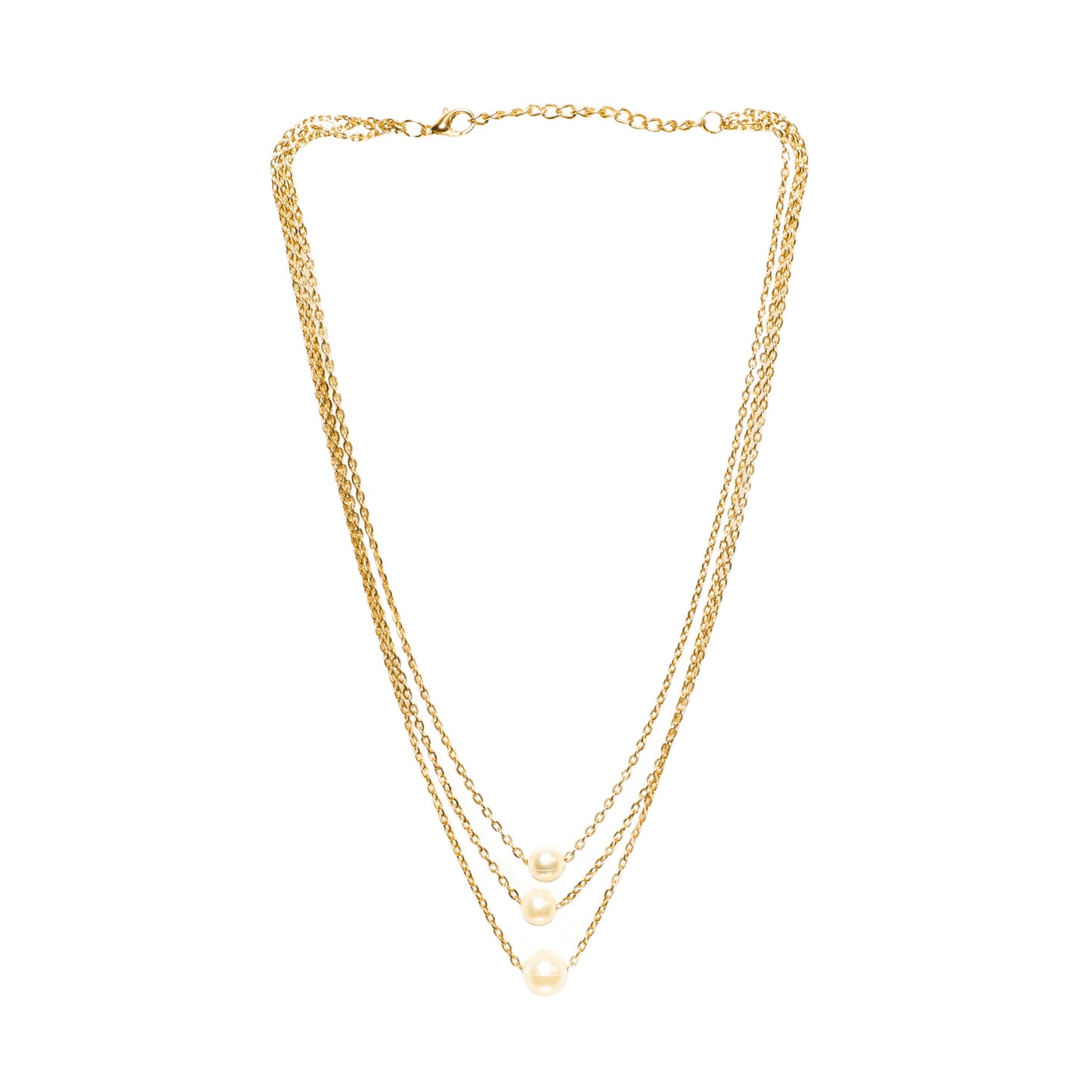 Triple Pearl Layered Necklace