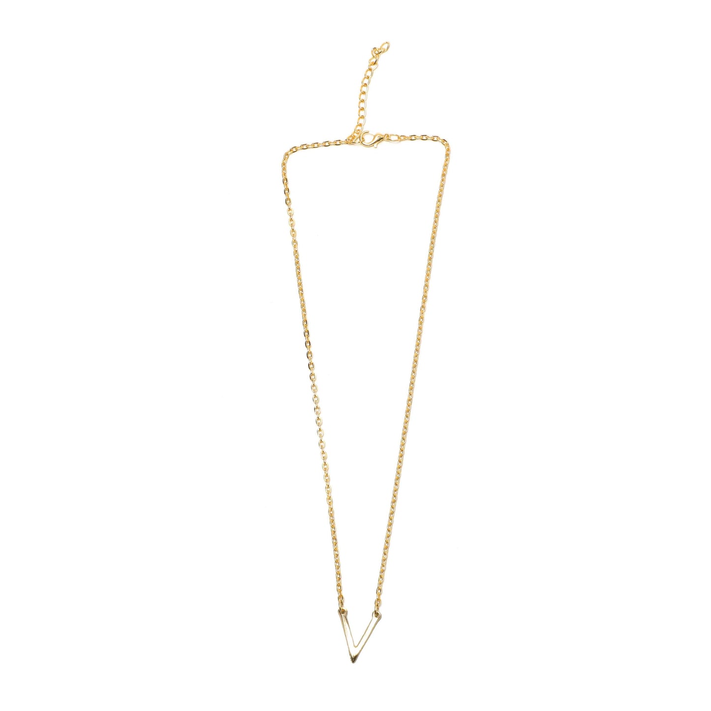 Dainty V Charm Necklace