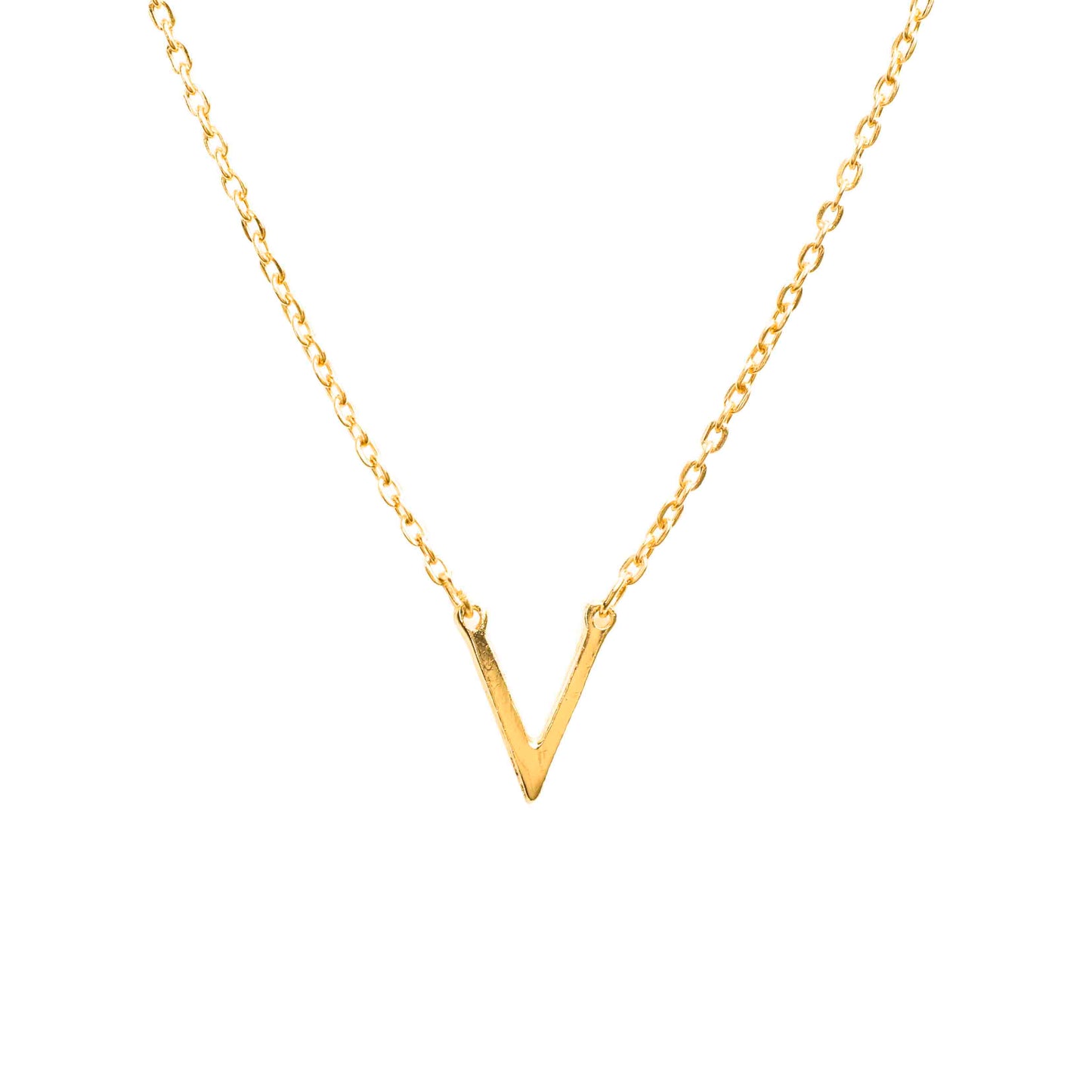 Dainty V Charm Necklace