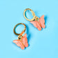 Watermelon Pink Butterfly Earrings