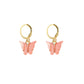 Watermelon Pink Butterfly Earrings