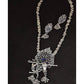 Krishna Flute Oxidized Necklace & Earrings Set