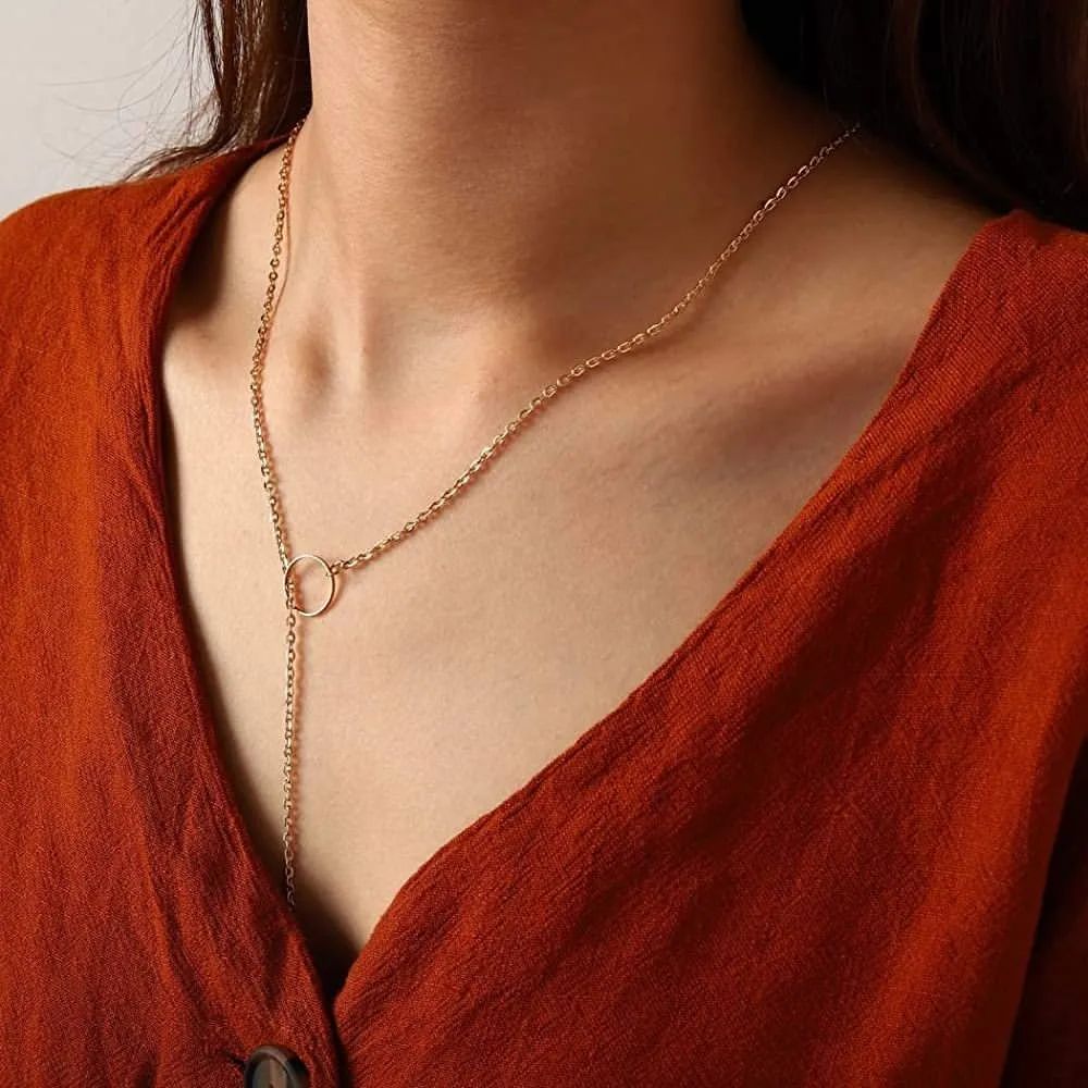 Gold Layered Necklace - 3 layer chain necklace, snake herringbone, Figaro